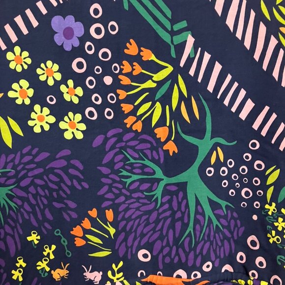 Bold Print Drawstring Cotton Dress - Picture 7 of 10